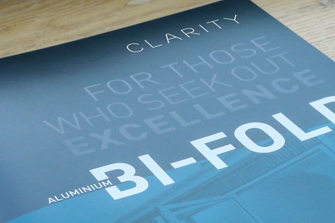 Clarity Aluminium Bi-Fold Front Cover Spot UV