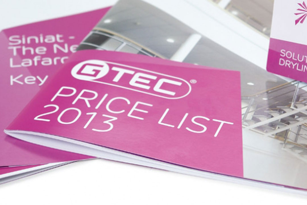 Siniat GTEC Price List Brochure Cover