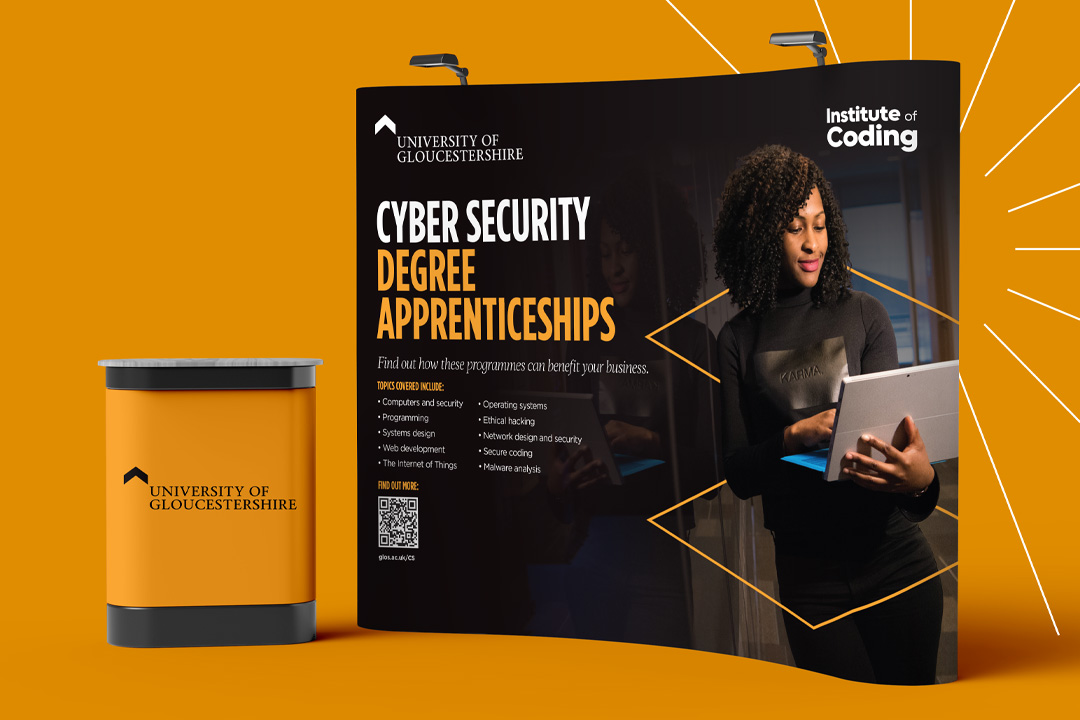 UoG Facilities Manager Degree Apprenticeship Exhibition Stand