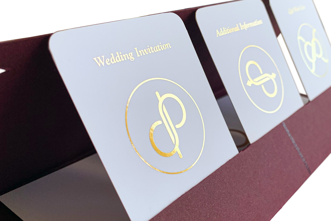 Ostle Wedding Invite Displayed Close-up